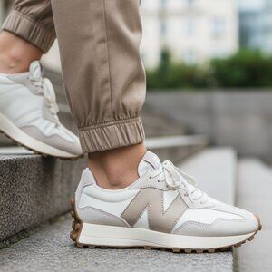 New Balance 327 Unisex W11/M9.5  Sneakers Shoes Moonbeam with driftwood NEW